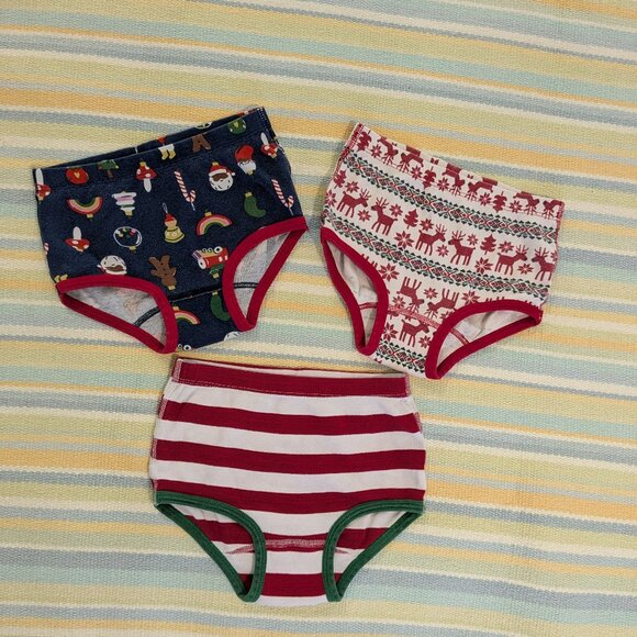 ⭐ Hanna Andersson Holiday Undies Unders Size Small (100/110, 4/5) - Picture 1 of 16